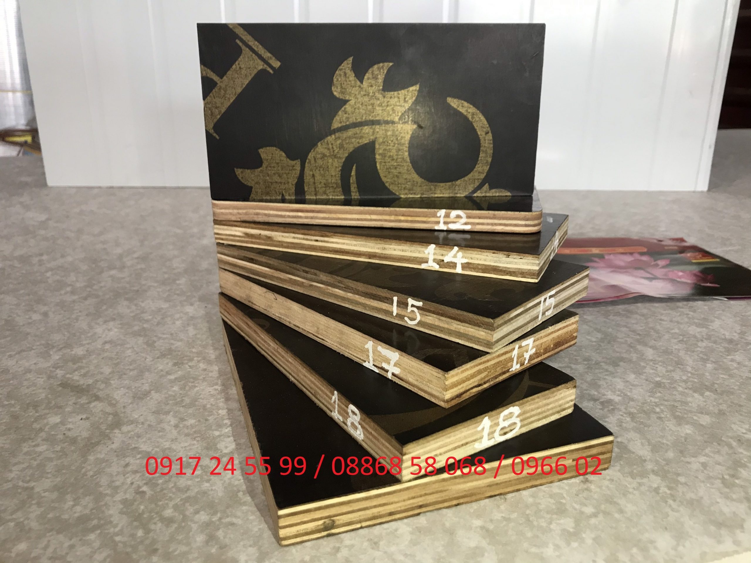Ván phủ phim 18mm, giá ván phủ phim 18mm, Giá ván phủ phim 15mm, Giá ván phủ phim 12mm, Giá ván phủ phim 17mm